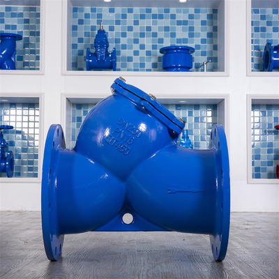 Duktile Art Art Sieb des Roheisen-Y des Sieb blaue LÄRM Flansch-Enden-Y